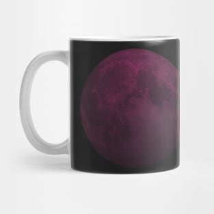 Minimal Pink Moon Mono color Moon Fake 3D Mug